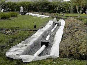 laying geotextile