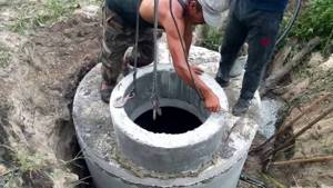 Installation of concrete rings