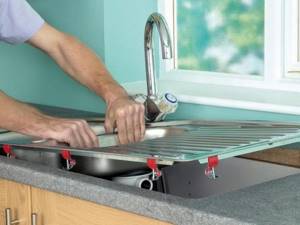 installation of a mortise sink