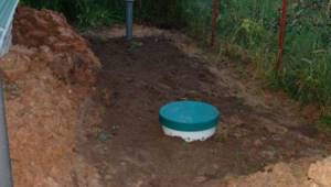 Septic tank installed on the site