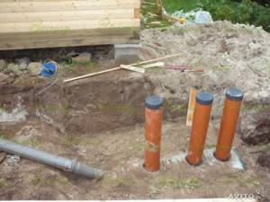 Septic tank installed on site
