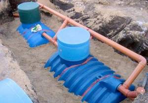 Installed plastic well