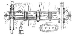 Motoblock gearbox design, diagram