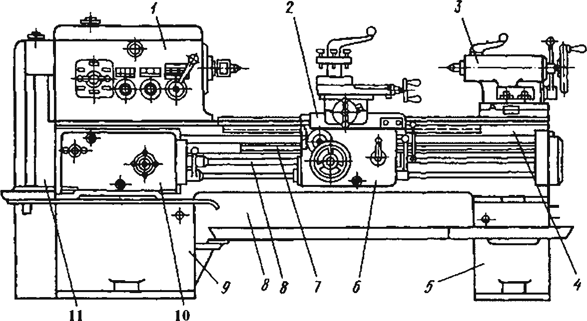 The device of a screw-cutting lathe