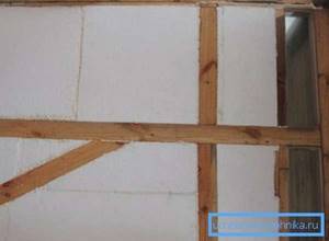 Insulation of boxing with polystyrene foam