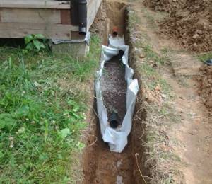 Insulation of external sewer pipes