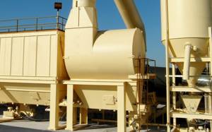 The pellet production line includes a cyclone for dry biomass removal
