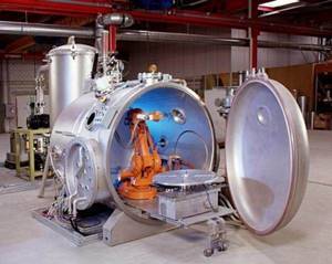 Vacuum chamber for metallization