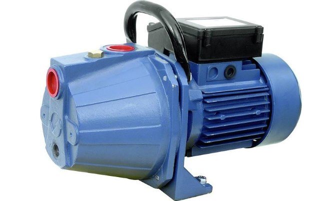 Externally, a vacuum water pump is similar to a conventional centrifugal type device