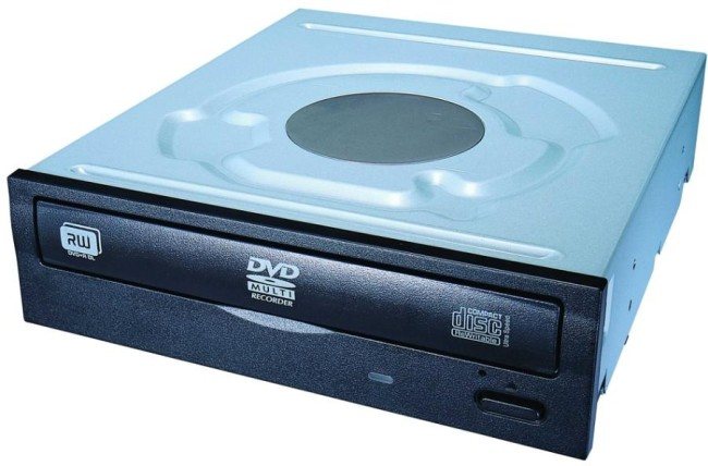 Appearance of DVD-RW drive