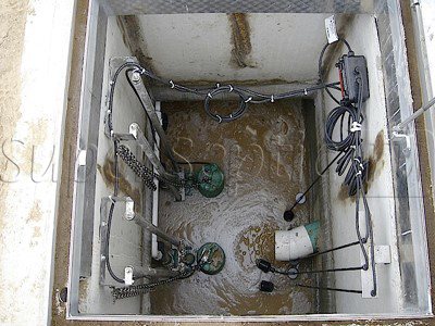 Internal overflow of biological treatment aeration station