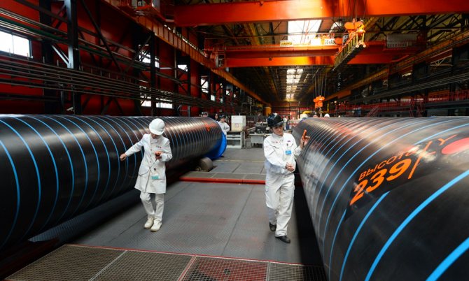 Height 239 - workshop for the production of large diameter pipes