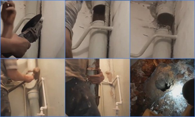 replacing a sewer riser in an apartment