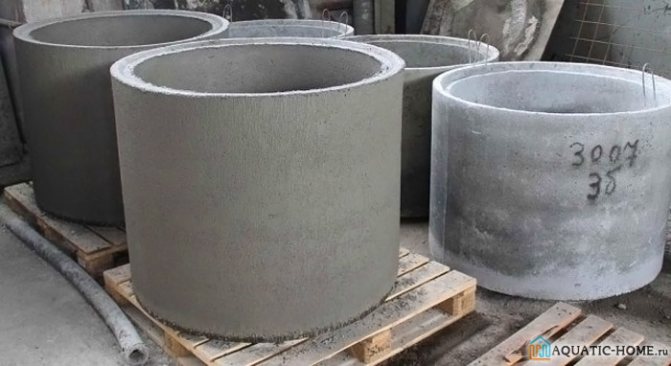 Reinforced concrete rings for work